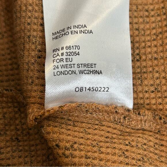 Anthropologie Pilcro Animal Cheetah Leopard Print Split Neck Thermal Top Large - Picture 9 of 10